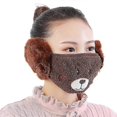 thumbnail image 1 of Masque Facial d'Hiver pour Enfants et Adultes Bandanas Mignons Réutilisables Lavables en Polaire Coupe-Vent avec Cache-Oreilles, 1 of 2