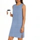 thumbnail image 2 of TaTaai Sleeveless Side Slit Dress Women's Solid Color Round Neck Slip Dress Casual Pullover Lightweight Stretchy Polyester Blend Gift, 2 of 6