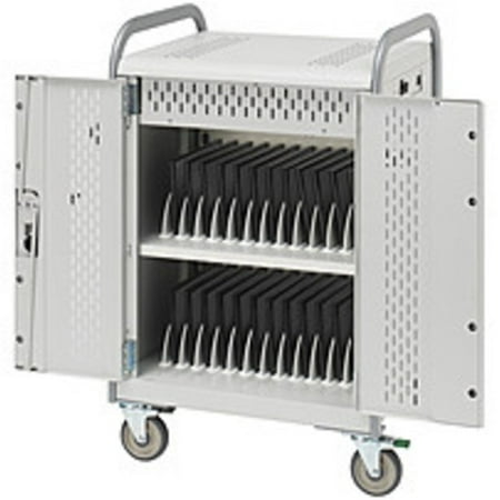 Bretford MDMTAB36BP-CTAL 36 Unit Tablet Cart - Steel - Concrete Powder, Aluminum