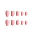 thumbnail image 2 of Qarigey 24 piezas de prensa mate de cabeza redonda pequeña en las uñas DIY uñas acrílicas artificiales Juegos de manicura 11 rosa leche, 2 of 4