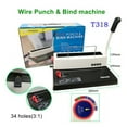 thumbnail image 2 of T318 Wire Punch & Bind machine 34 loops 3:1 Double loop wire binding machine 120sheets binding Hand binding machine ,Easy to Operate, 2 of 6