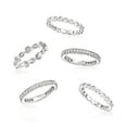 thumbnail image 5 of Ross-Simons 2.50 ct. t.w. CZ Jewelry Set: 5 Eternity Bands in Sterling Silver, Women's, Adult, 5 of 8