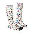 thumbnail image 3 of Picia Women Crew Soft Moisture-wicking Socks Summer Pattern Design Cotton Socks, One Size fit All, 3 of 9