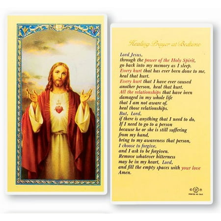 

Healing Prayer at Bedtime Laminated Catholic Prayer Holy Card with Prayer on Back Pack of 25