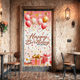 thumbnail image 6 of Pink Themed Happy Birthday Banner with Balloons Confetti Gifts and Flowers Backdrop for Birthday Party Photography Props Party Decorations Decors Celebrations, 6 of 7
