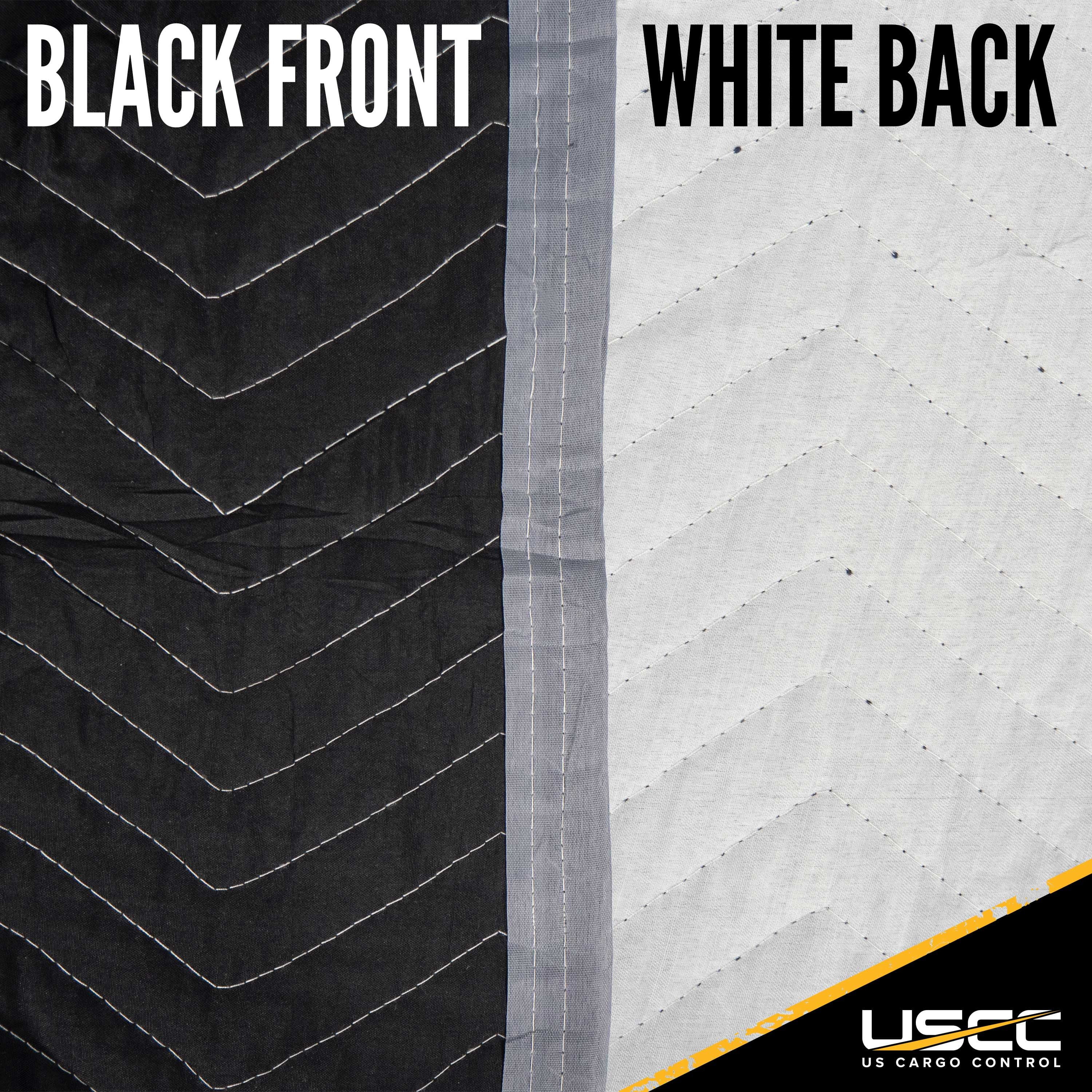 US Cargo Control Quilted Washer and Dryer Cover Black/Gray Furniture Pad for Moving/Storage - 30 Inches x 46 Inches - Cotton/Polyester Blend Fabric 5 Pounds Washable, Reusable - 2 Pack