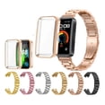 thumbnail image 5 of Correa de Acero Inoxidable y Silicona, Rectangular, Resistente al Agua, Deportivo, Compatible con Huawei Band 10 9 8, con Case, 5 of 5