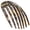 Onyx, variant on Camila Paris CP3396 French Hair Side Comb Rounded, White Tokyo, Handmade French Twist Hair Combs, Strong Hold Hair Clips for Women Bun Chignon, No Slip Styling Girls Hair Accessories Made in France