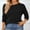 Black, variant on QUALFORT Women’s 100% Cotton Pullover Sweater, Crew Neck Long Sleeve Lightweight Sweater for Women, Soft Classic Solid Color Knit Top