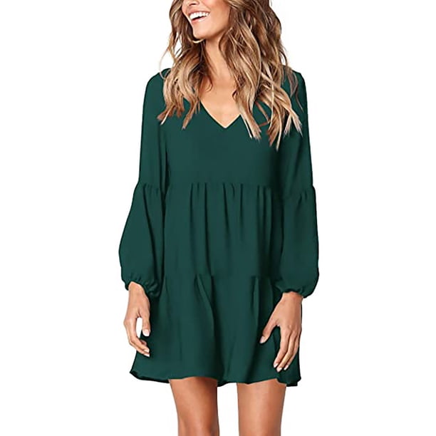 TJAZFJPA Graduation Dress for Women Women Fashion Solid V-Neck Lantern Long Sleeve Flowy Swing Shift Loose Dress Hoodie Dress Cocktail Dress for Women Hide Tummy - Walmart.ca TJAZFJPA Graduation Dress for Women Women Fashion Solid V-Neck Lantern Long Sleeve Flowy Swing Shift Loose Dress Hoodie Dress Cocktail Dress for Women Hide Tummy - Walmart.ca