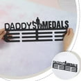 thumbnail image 3 of Daddy's Medal Hanger Display Holder Sport Iron Hook Running Basketball Rack Soccer Softball Holder Frame Medal Hanger Awards Ribbon Cheer for 60+ Metal Medal Wall Hanger, 3 of 9