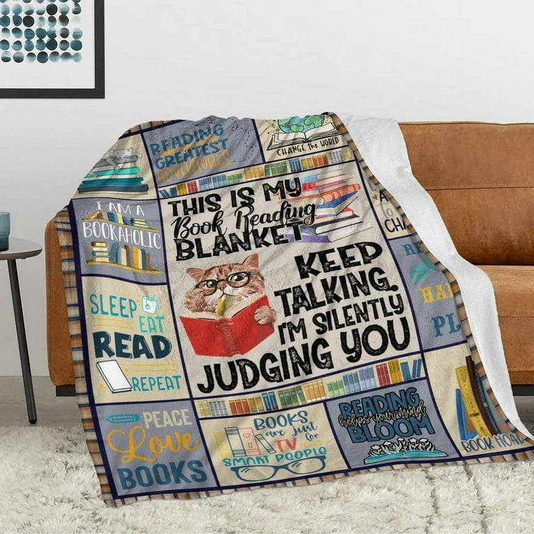 Just a Girl Who Loves Books Reading Blanket 60X50, Gift for Book Lover,  Book Gifts for Women, Reader Gifts, Reading Gifts for Book Lovers, Book