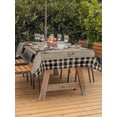 thumbnail image 3 of Outdoor Tablecloth with Umbrella Hole for Patio/Picnic/Party/Camping, Farmhouse Flower Waterproof Table Cloth Rectangle Table Cover Washable, Spring Vintage Truck Black Plaid Wood Grain (52"x 70"), 3 of 8
