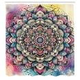 thumbnail image 4 of Ambesonne Colorful Shower Curtain, Art Oriental Dream Mandala, 69"Wx70"L, Magenta Multicolor, 4 of 4