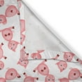thumbnail image 4 of Ambesonne Pig Window Valance, Cartoon Smiling Animals, 54" X 18", Pale Pink White, 4 of 5