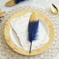 thumbnail image 2 of BalsaCircle 30 Navy Blue 9" Metallic Gold Tip Natural Decorations Goose Feathers, 2 of 6