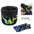 thumbnail image 4 of PhooArto Large Barrel Drawstring Makeup Bag, Neon Funny Dinosaurs Pattern Travel Cosmetic Bag Portable Make Up Organizer Bag, 4 of 6