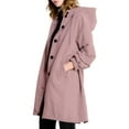 thumbnail image 1 of LUXUR Ladies Hoodie Jacket Baggy Fall Overcoat Pink XL, 1 of 3