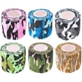 thumbnail image 1 of 6 Roll Wrap Tape Bulk (Assorted and Camouflage Colors Random) Vet First Aid Tape Self Adhesive Adherent, 1 of 8
