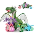 thumbnail image 1 of Animal de peluche Morismos Giant Dragon con bebés dragones en su interior, 1 of 7