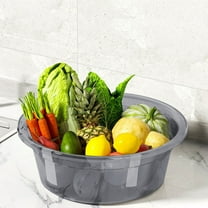 Round Plastic Basin for Washing, Clear Washbasin, Portable Thickening Wash Tub, Versatile Container for Vegetable Fruit Laundry Face Cleaning
