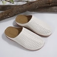 thumbnail image 6 of Domuza Closed Toe Slippers for Women Casual Comfortable Slip on Sandals Summer Casual Walking Platform Slides,Lightweight Non Slip Summer Beach Footwear White 10（EU-43）, 6 of 6