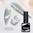 thumbnail image 1 of Esmalte de uñas en gel magnético para ojos, 8,5 ml, con purpurina holográfica, translúcido, para salón de uñas, ideal para usar en casa., 1 of 2