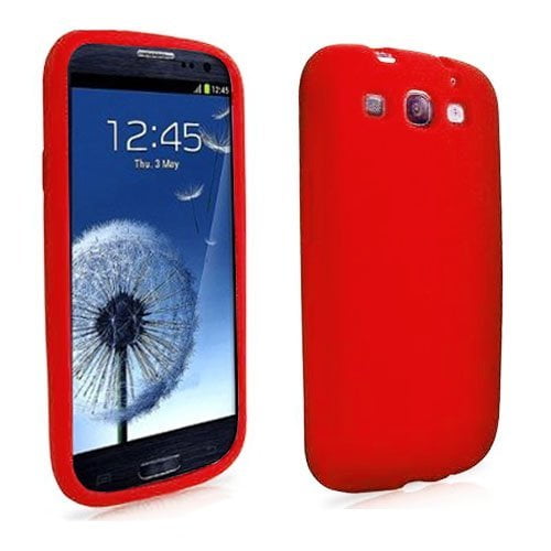 hooi Expliciet methaan Silicone Skin Case for Samsung Galaxy S3 i9300 - Red - Walmart.com