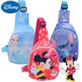 thumbnail image 2 of Bolso de pecho para niñas con diseño de Minnie Mouse Stitch de Disney, bonito bolso de hombro con cremallera para niñas y niños con dibujos de princesas, 2 of 5