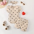 thumbnail image 2 of mgoYE Baby Girl Clothes 0-3 Months Preemie Baby Girl Clothes Romper Summer Outfits Gifts for Girls Cute Short Sets(Beige,12-18 Months), 2 of 4