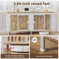 thumbnail image 4 of POAO Dog Crate Furniture for 2 Dogs, Heavy Duty Double Dog Crates for Large Dogs, Dog Kennel Furniture Indoor as TV Stand, Large Size 78.74" L(35-60 Pounds), White, 4 of 7