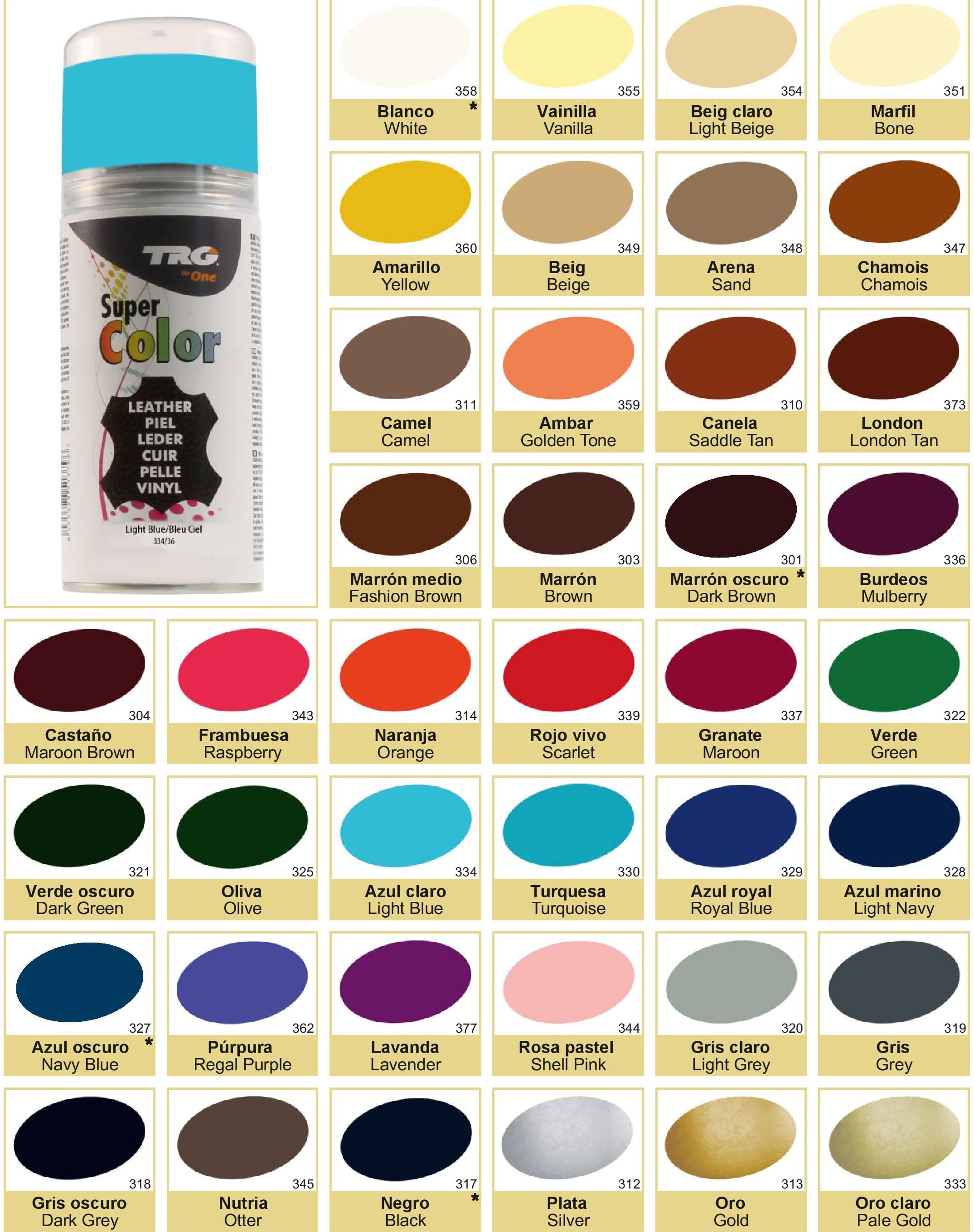 TRG Black 317 Super Color - best spray paint for leather and synthetics