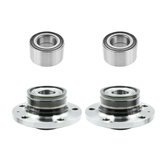 AutoShack Front and Rear Wheel Bearing and Wheel Hub Kit Pair Replacement for 2005 Volkswagen Jetta 1.8L 1.9L 2.0L 2.5L FWD 5-Lug without ABS HUB030400590