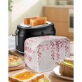 thumbnail image 5 of Pink Ombre Botanical Toaster Cover 2 Slice, Watercolor Pastoral Leaf Farmhouse Dustproof Bread Machine Oven Cover with Storage Pockets, Fits Most Kitchen Toasters Protector, 5 of 5