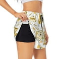 thumbnail image 2 of Disketp Farm Bee Cute Honey Print Women's Shorts Workout Shorts for Athletic Gym Running Shorts with Phone Pockets Large, 2 of 8