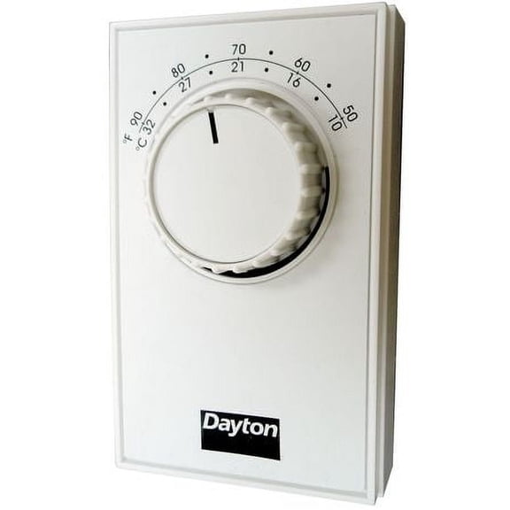 Line Volt NP Analog Tstat 1C,White,SPST