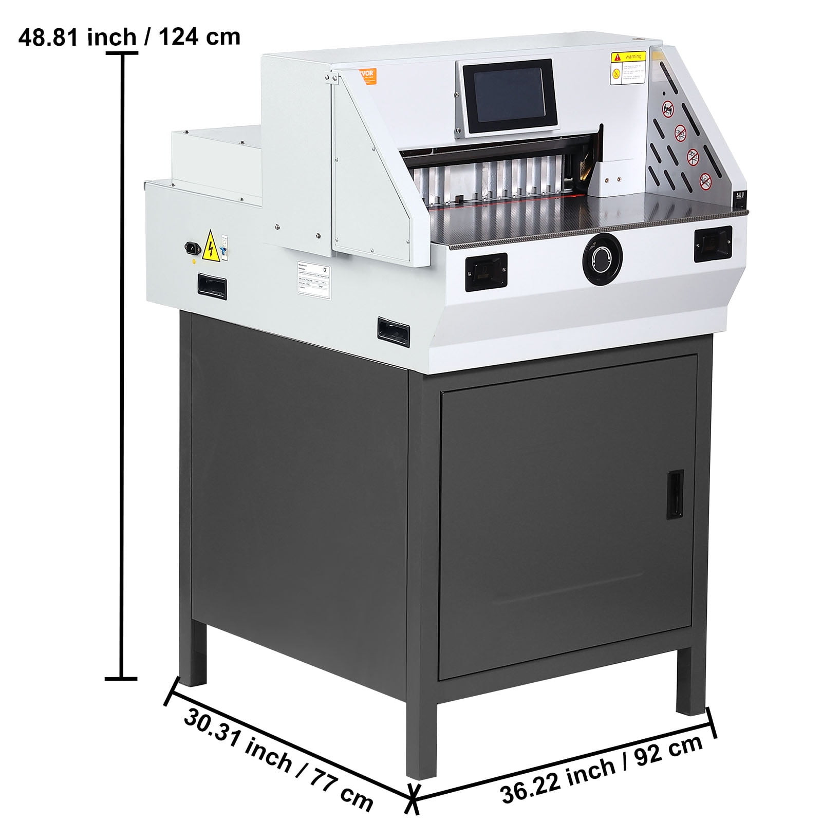 VEVOR Electric Paper Cutter, Heavy Duty Paper Trimmer 19" /482.6mm Cutting Width, 3.14"/80mm Cutting Thickness, Electric Paper Cutting Machine with 7" Touchscreen Numerical Control Function
