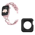 thumbnail image 1 of For Apple Watch Series 3/2/1 38mm Shiny Rhinestones Hollow Replace Strap+Black Watch Protective Case, 1 of 3