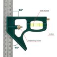 thumbnail image 3 of Muyoka Regla de acero inoxidable para ingenieros de escala de doble cara cuadrada de juego de 300 mm cuadrada en ángulo recto Muyoka Hogar, 3 of 3
