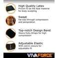 thumbnail image 4 of Viva Force Latex Adjustable Double Strap Exercise Belt for Men, Fat Trimmer Abs Toner Lumbar Support, Black, Medium, 4 of 4