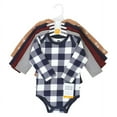 thumbnail image 2 of Hudson Baby Infant Boy Thermal Long Sleeve Bodysuits, Football, 12-18 Months, 2 of 7