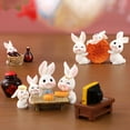 thumbnail image 1 of 2Pcs/Set Rabbit Ornament - Anti-fade Decorate Lightweight Mini Lovely - Animal Ornaments for Bedroom, 1 of 8