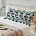 thumbnail image 4 of Turquoise Boho Body Pillow Covers 20"x54", Southwestern Ethnic Aztec Retro Geometric Soft Brushed Microfiber Breathable Throw Pillow Covers, Pillowcase with Zipper for Couch Sofa Bedroom Living Room, 4 of 9