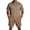 Light Brown, variant on Mens 2 Piece Matching Set Gym Summer Sets Plus Size Beach Shirt and Shorts Fashion Drawstring Short Sleeve Outfits, M
