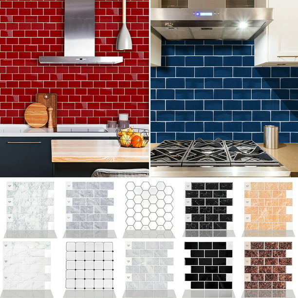 Yipa L And Stick Kitchen Backsplash 3d Wall Sticker Self Adhesive Bathroom Waterproof Decor Com - Wall Decals Kitchen Backsplash