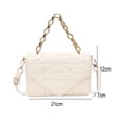 thumbnail image 2 of Women’s Fashion Lightweight Adjustable Chain Strap Quilted Designer Handbags Shoulder Bag,White，G167660, 2 of 6