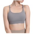 thumbnail image 2 of Womens Sports Bras Sports Bra Vest Push-Up Yoga Fitness Sports Bra With Removable Chest Pad Wireless Bras for Women Gray M, 2 of 6