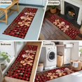 thumbnail image 5 of Gingerbread Christmas 2'x6' Runner Rugs for Hallway Kitchen Bedside Non Slip, Xmas Balls Branches Red Buffalo Plaid Entryway Rug Runners with Rubber Backing, Long Carpet Runner for Laundry Room, 5 of 8