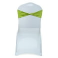 thumbnail image 3 of MDS Pack of 10 Spandex Chair Bow Sash Bands Ties Without Buckle for Wedding - Apple Green, 3 of 6