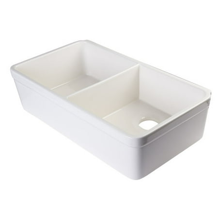 Alfi Brand 32 x 17.75 Double Bowl Farmhouse Kitchen Sink ...